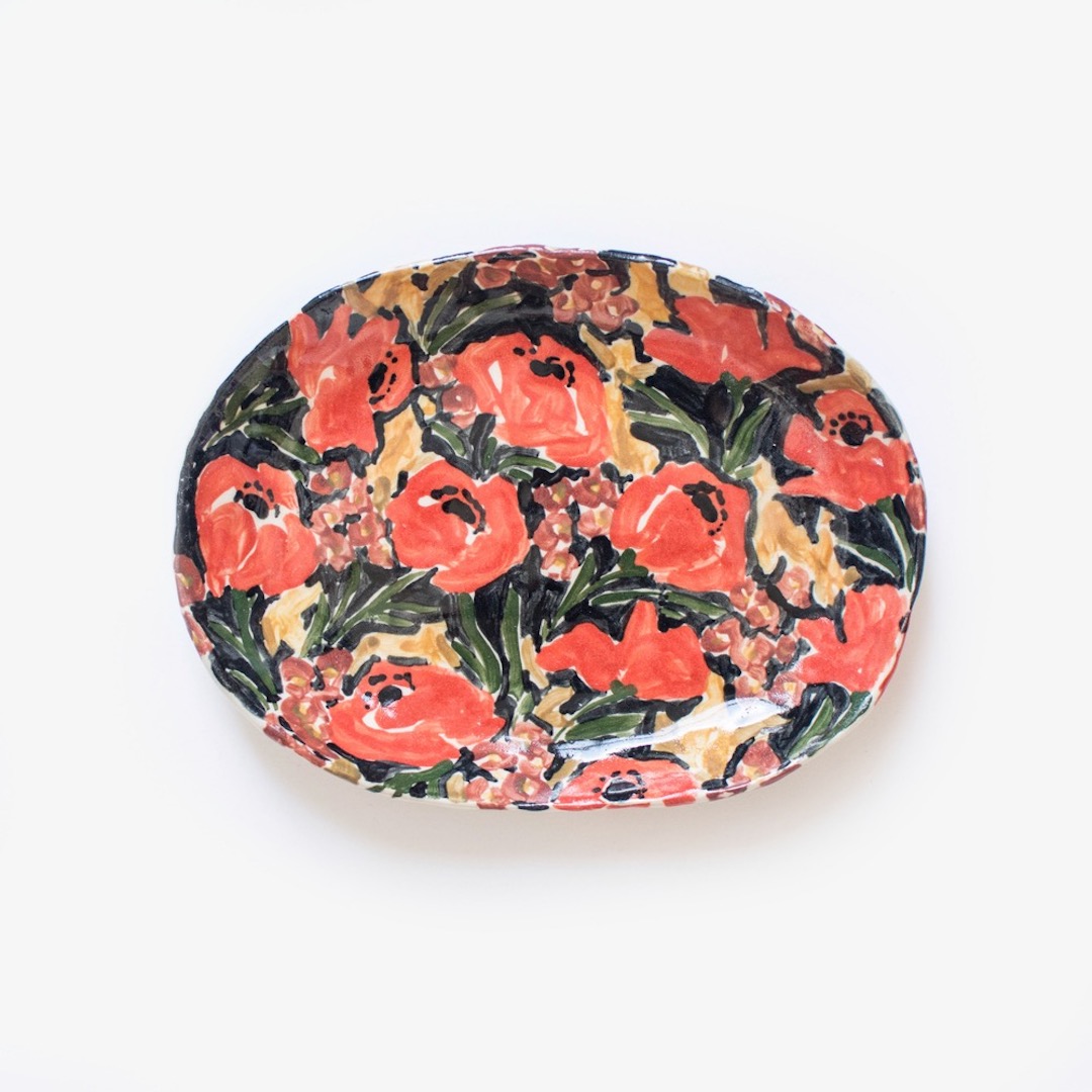 hand painted ceramic by Leah Goren