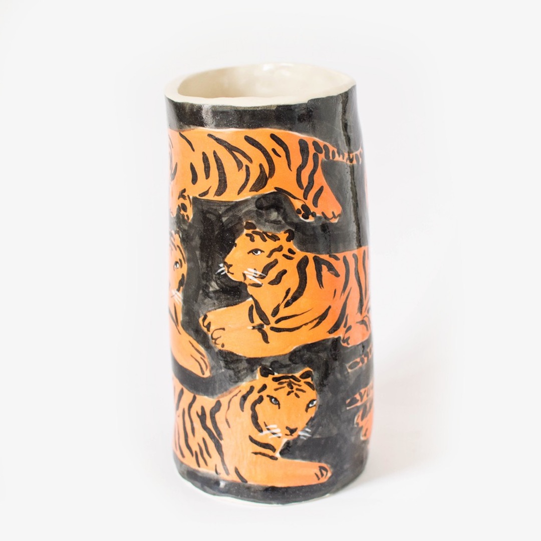 illustrated ceramics by Leah Goren