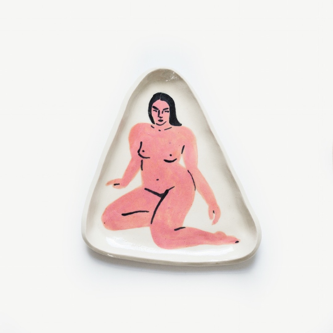 illustrated ceramics by Leah Goren