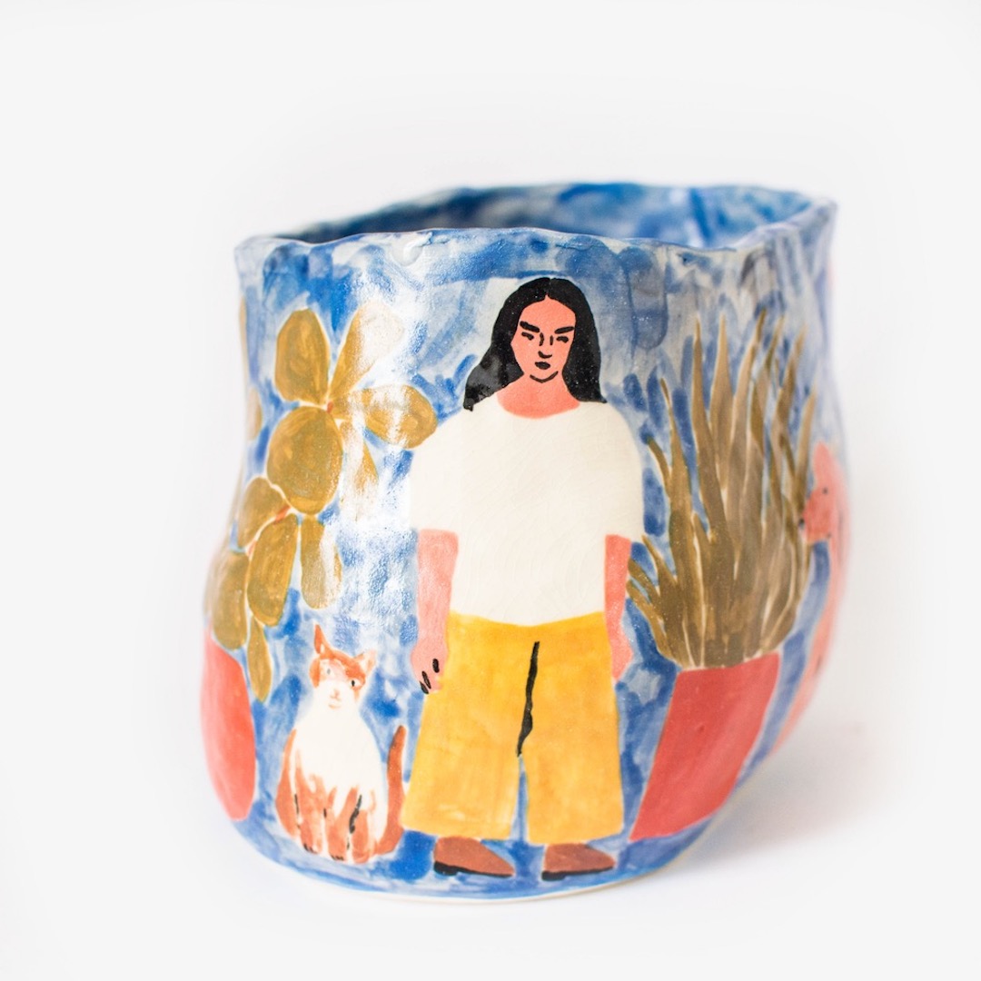 illustrated ceramic by Leah Goren