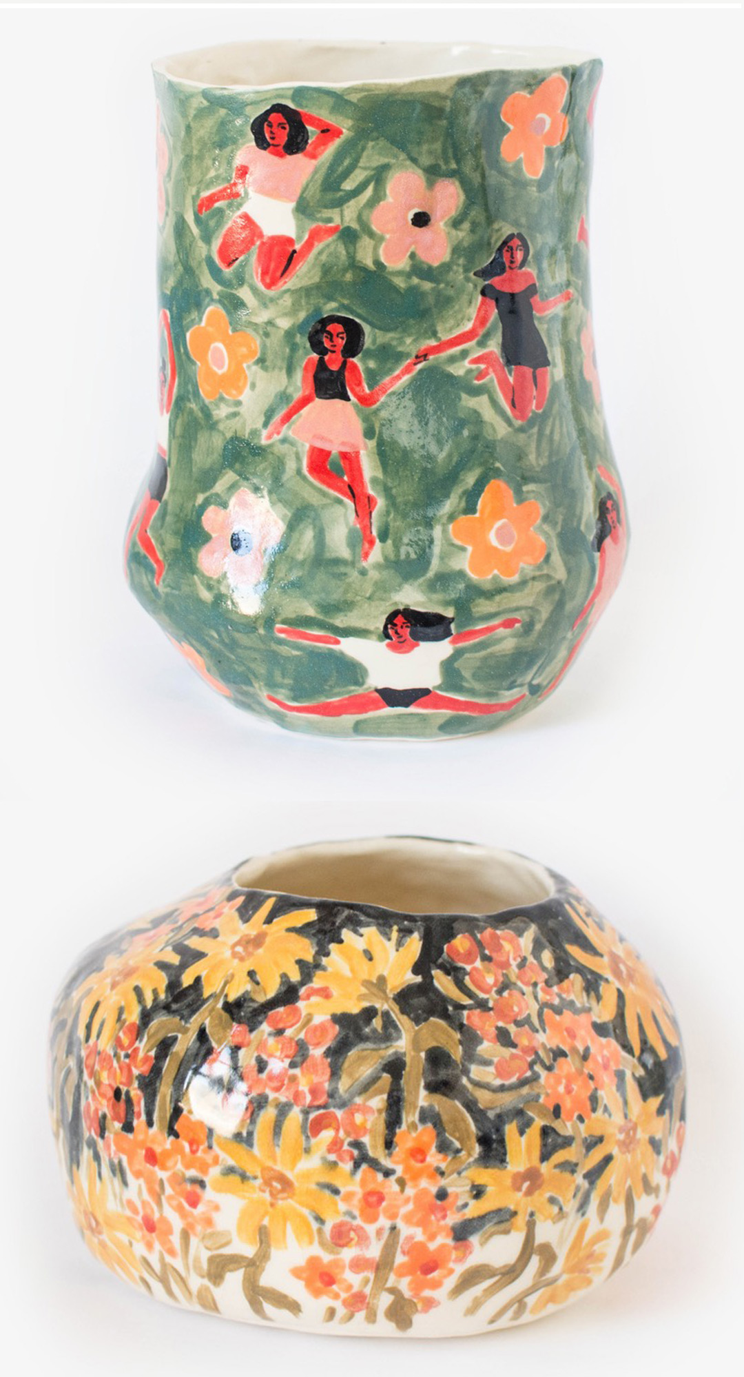 Hand painted ceramics by Leah Goren