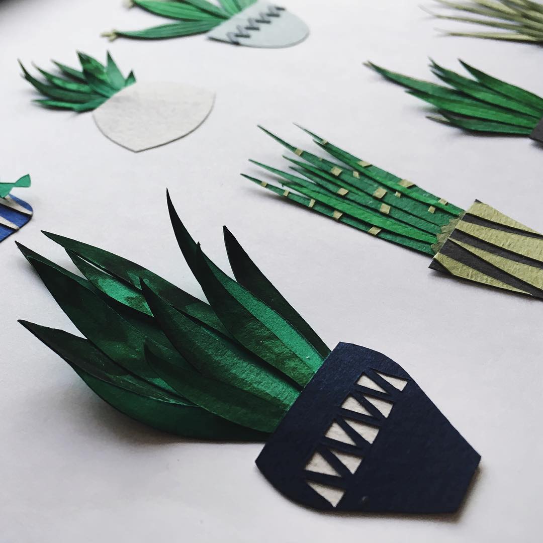 cut paper cactus