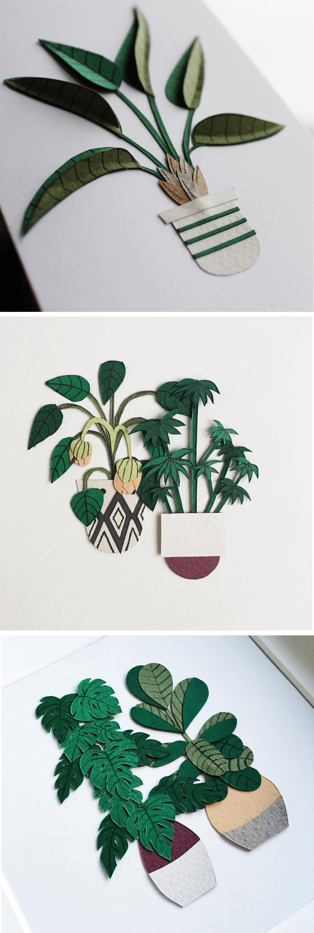 Paper craft cacti