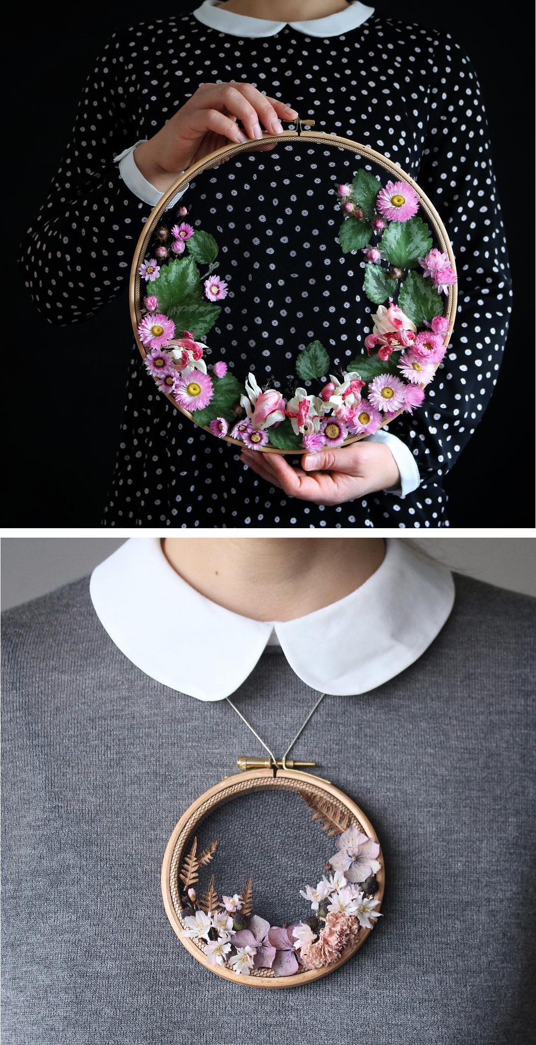 Olga Prinku floral wreath weaves