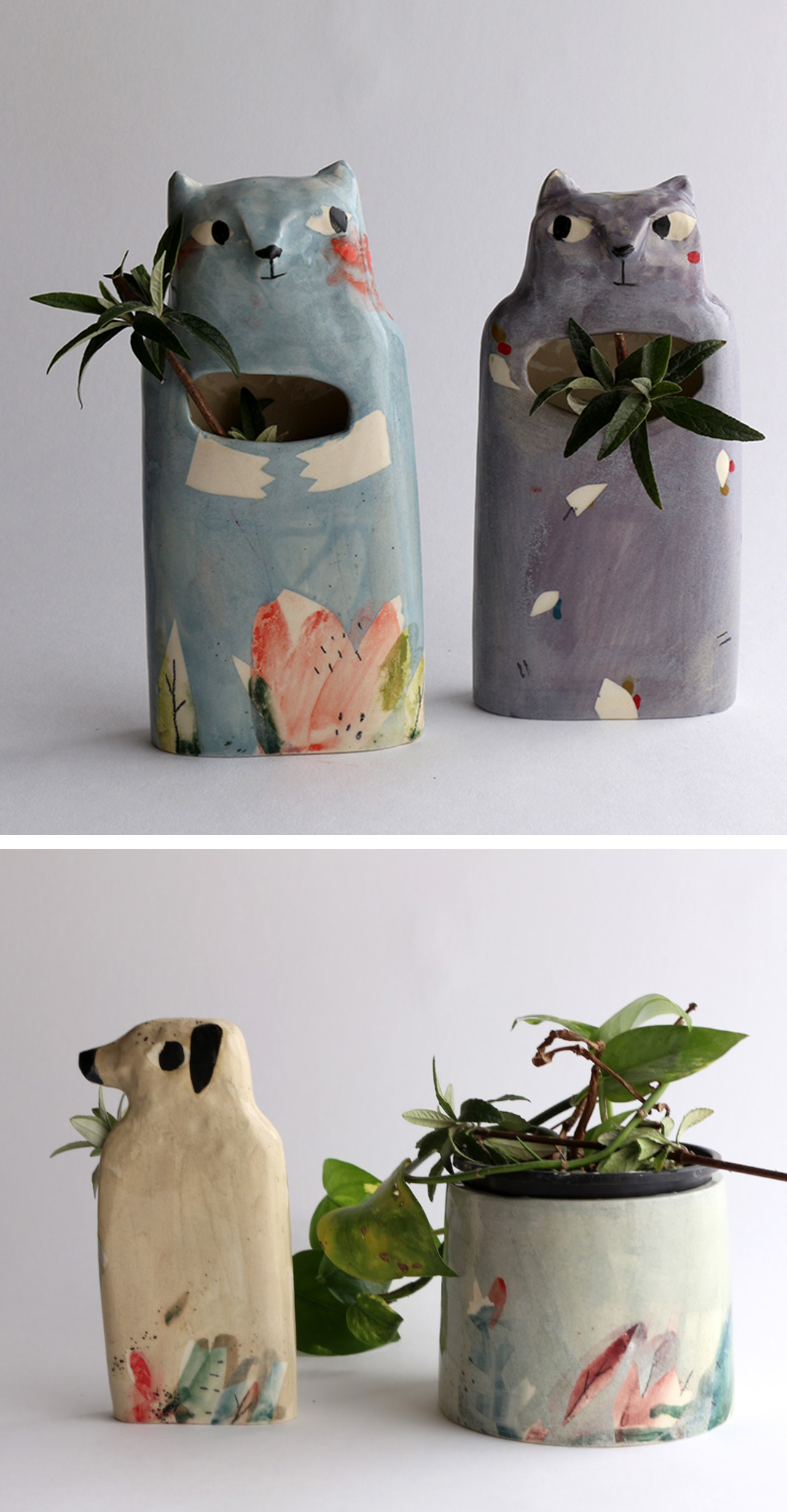 Painted ceramics by Elise Lefebvre