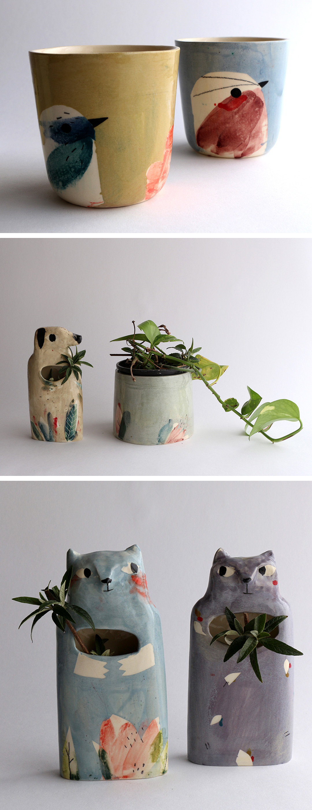 Painted ceramics by Elise Lefebvre