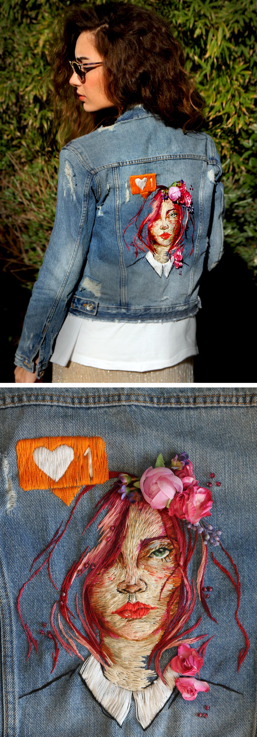 Denim Jacket Embroidery by Ezgi Pamir