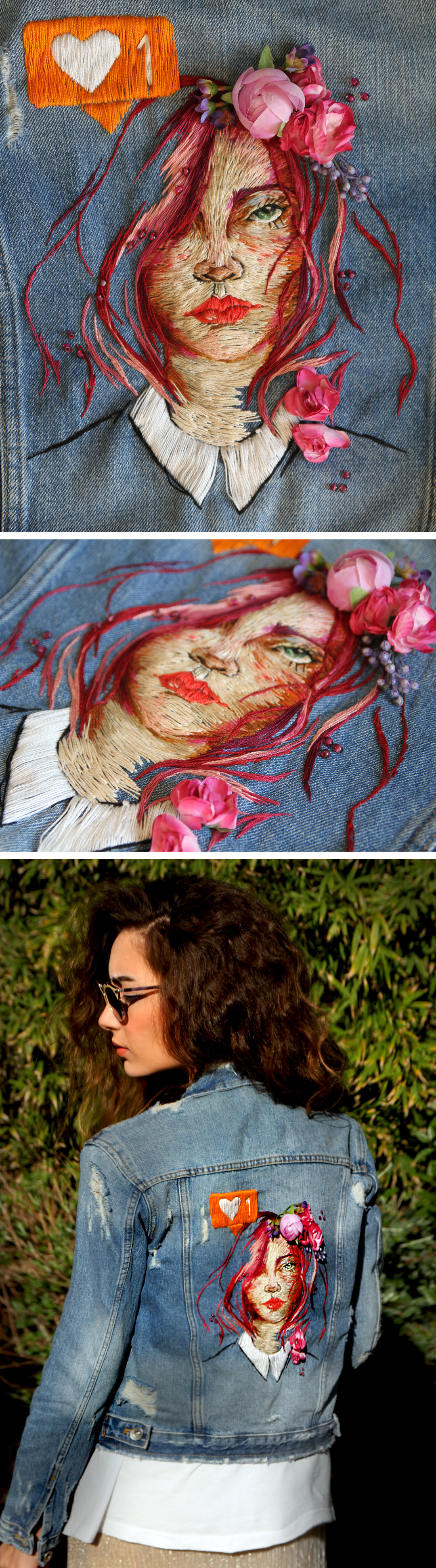 Denim Jacket Embroidery by Ezgi Pamir