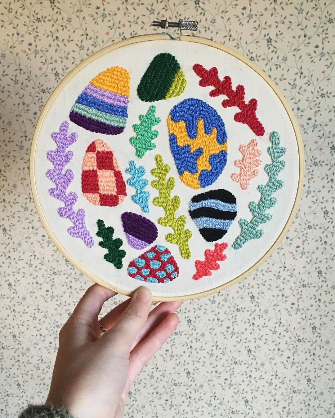 Colorful embroidery by Kelly Ryan