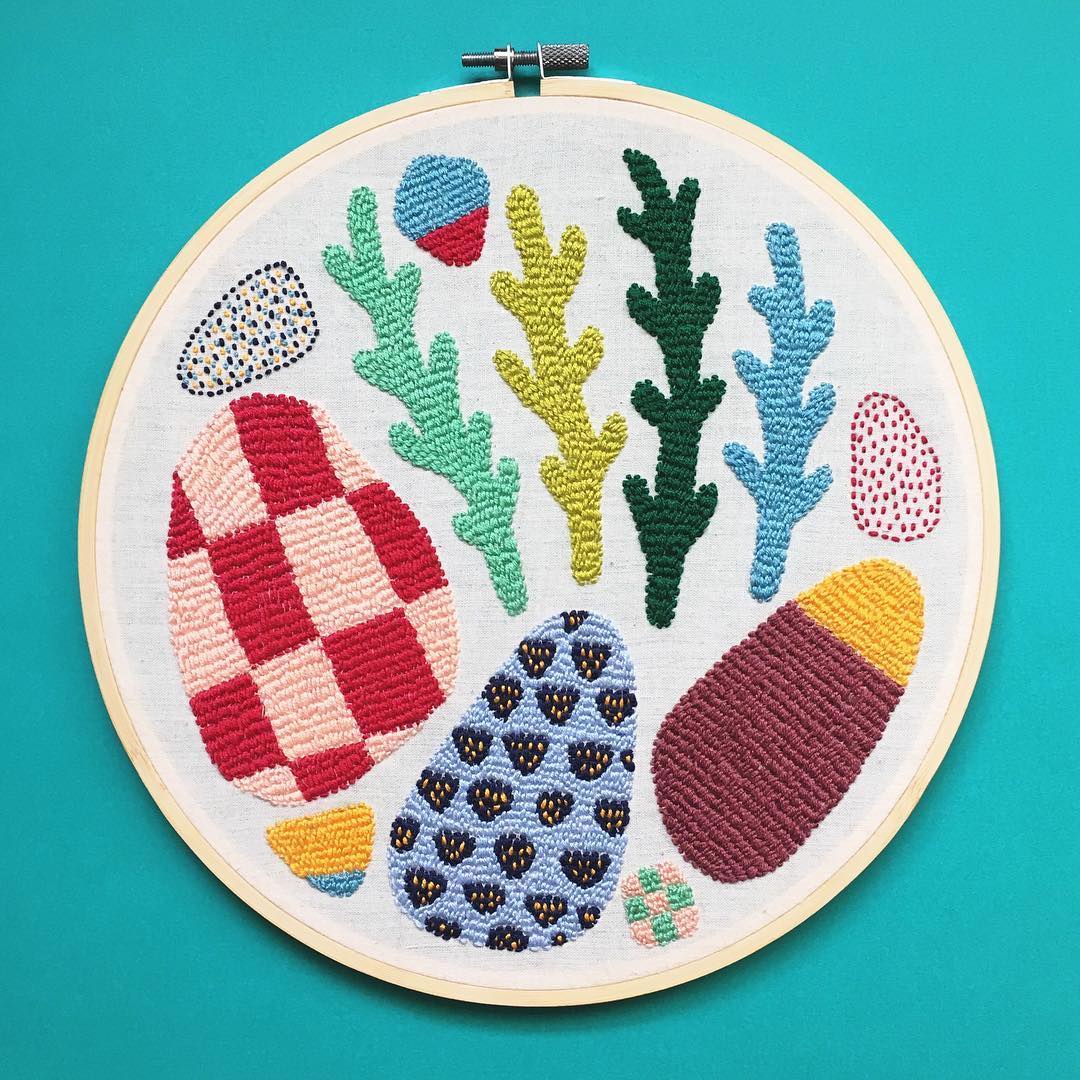 abstract embroidery by Kelly Ryan