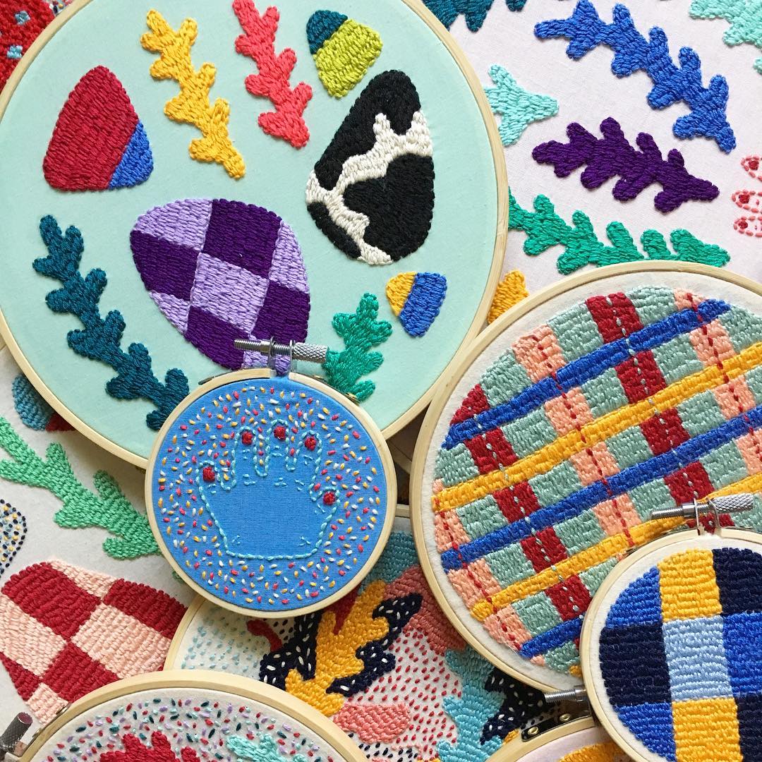 colorful embroidery by kelly ryan