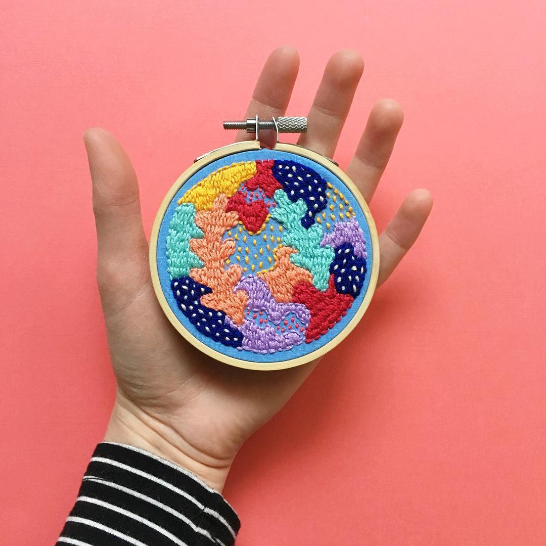 Colorful embroidery by Kelly Ryan