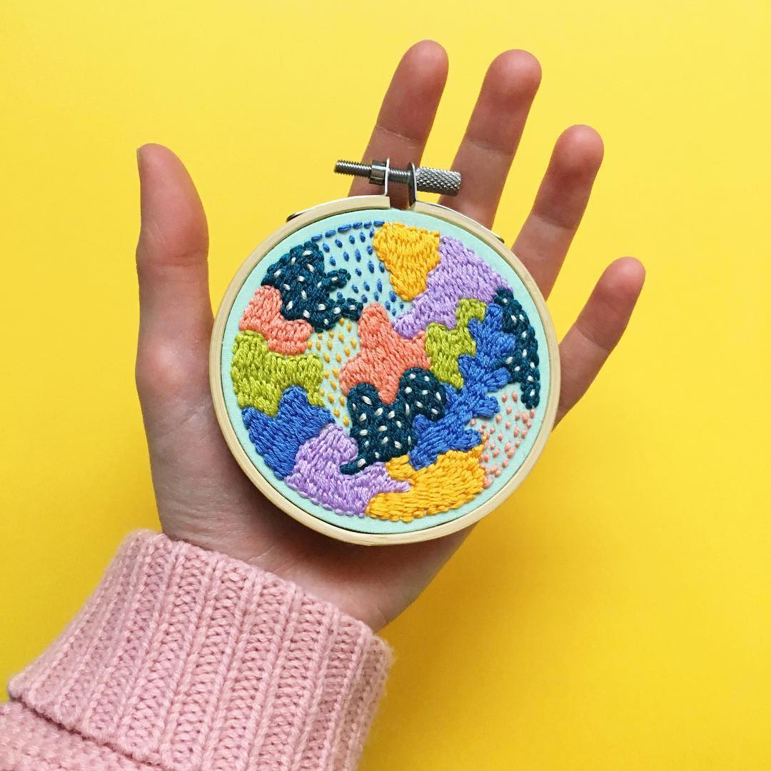 Colorful embroidery by Kelly Ryan