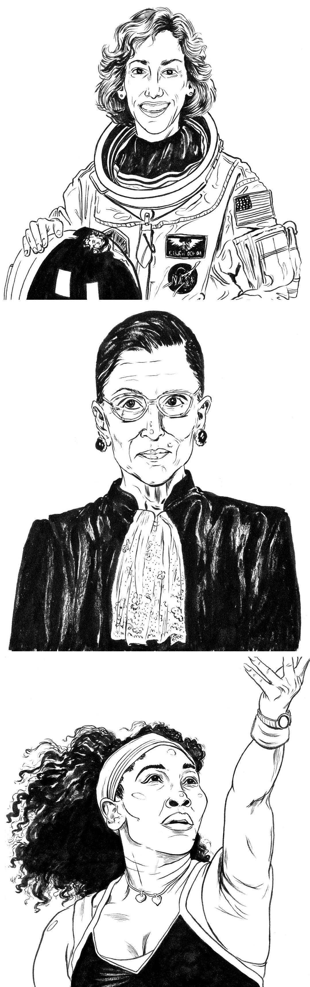 Famous Ladies Illustrations by Alexandra Beguez