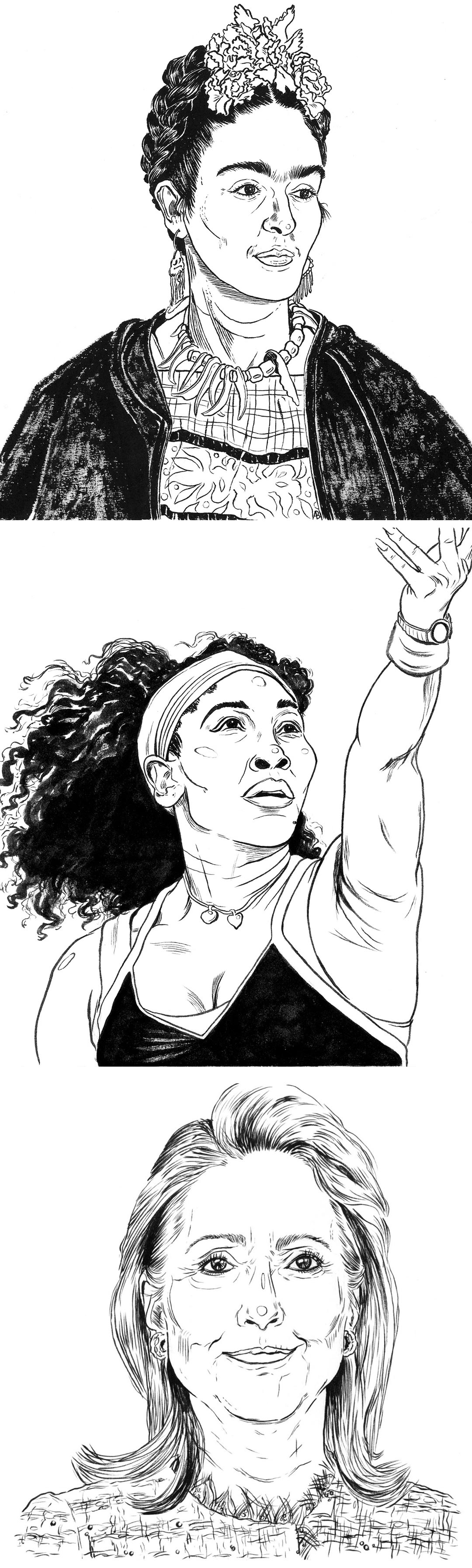 Famous Ladies Illustrations by Alexandra Beguez