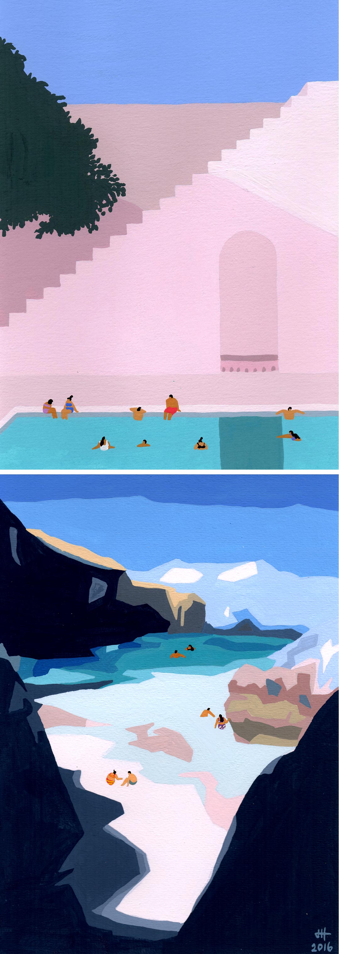 Joanne Ho Swimming Paintings