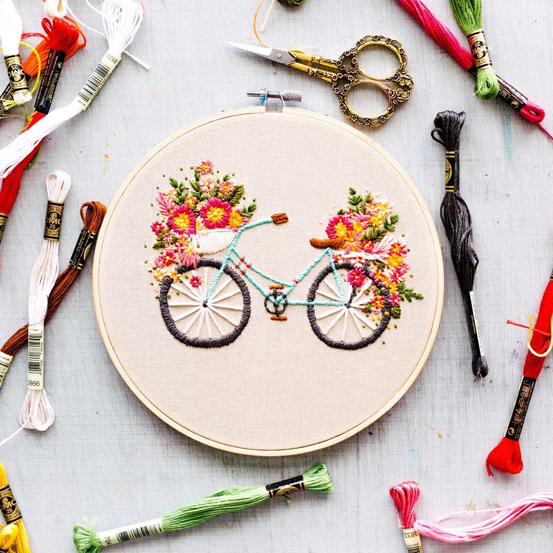 Bicycle embroidery by TrueFort
