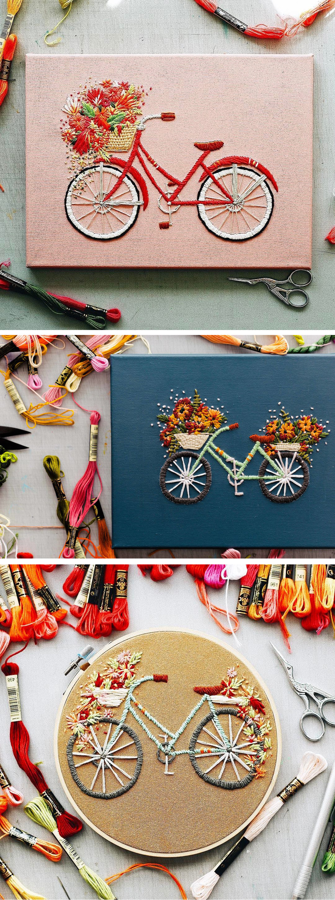 Bicycle Embroidery by TrueFort