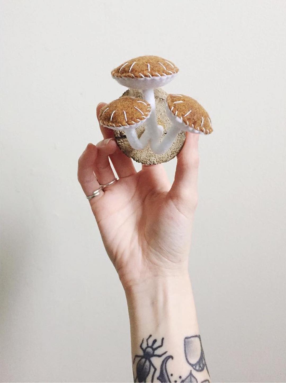 Mushroom felt crafts by Close Call Studio