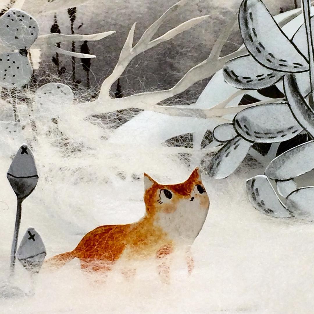 Cut paper diorama by Kelly Pousette