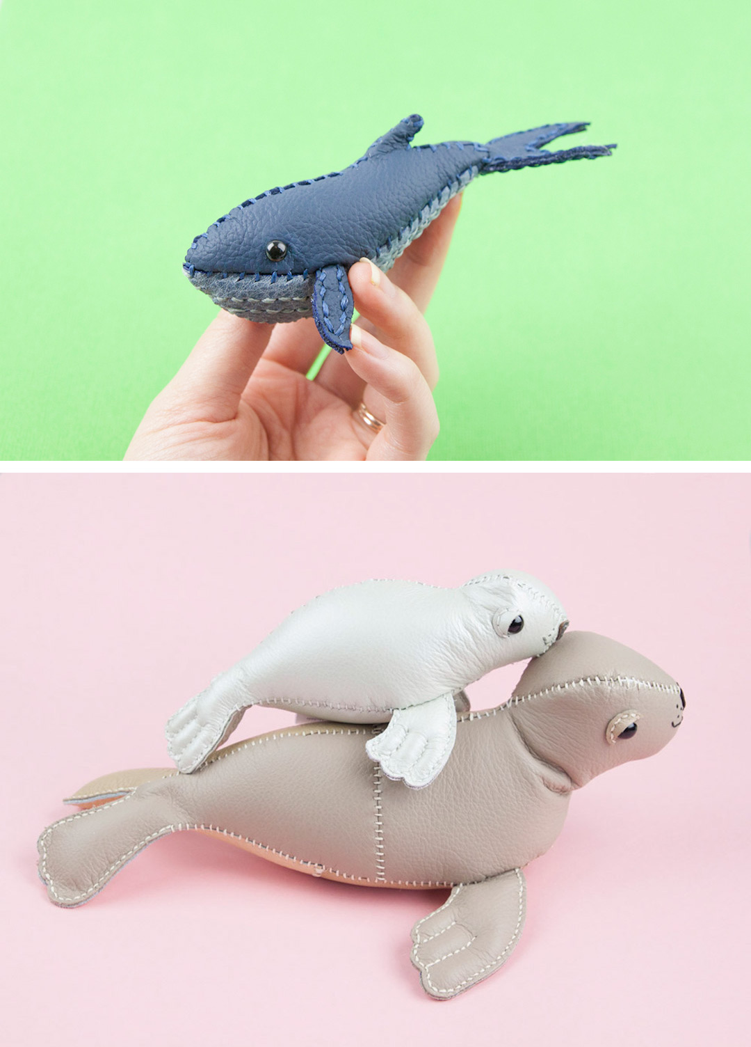 Leather animals by Freda Cheung