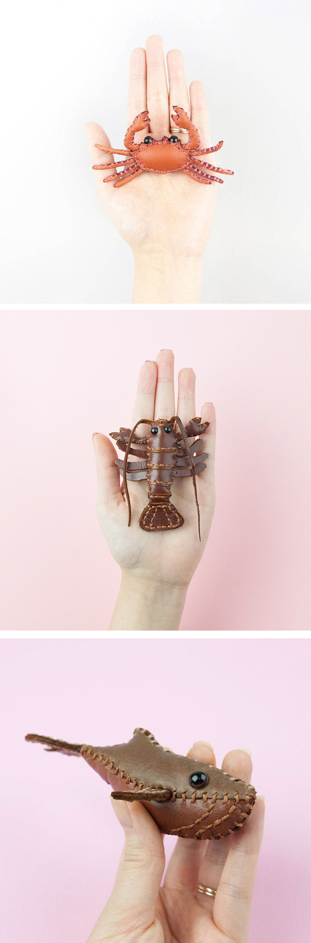 Leather animals by Freda Cheung
