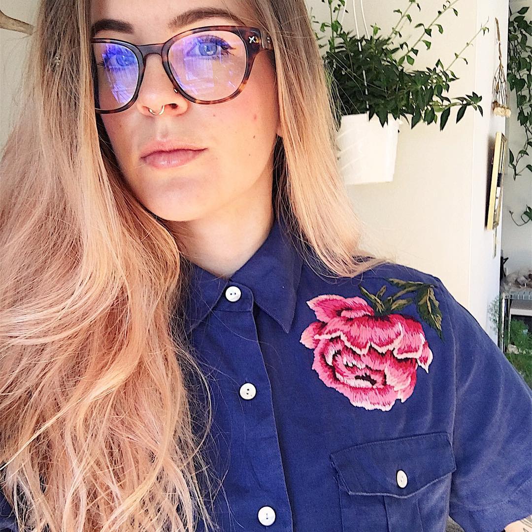 Embroidered clothing by Sam Eldridge