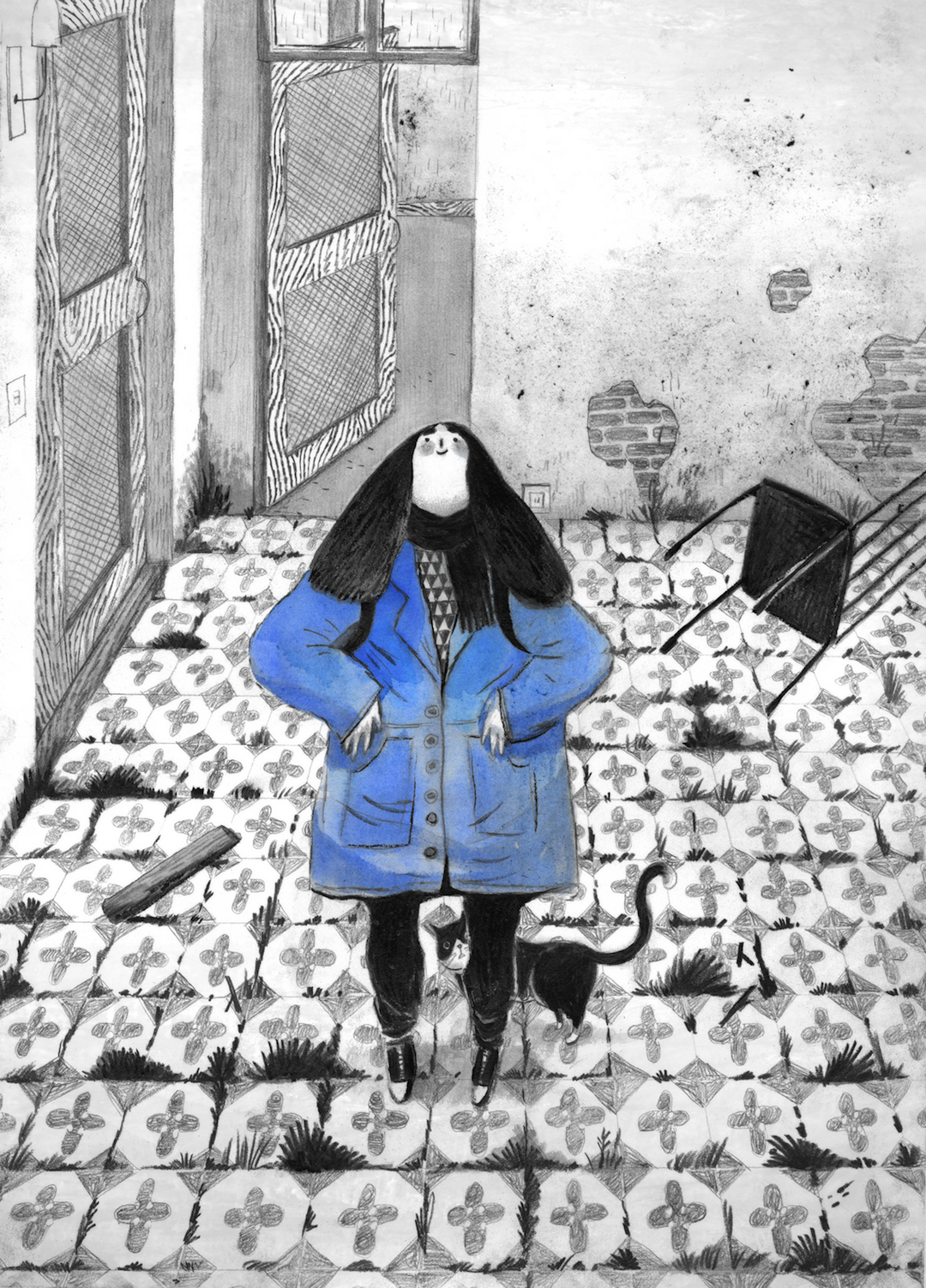 Gray illustration by Lisk Feng