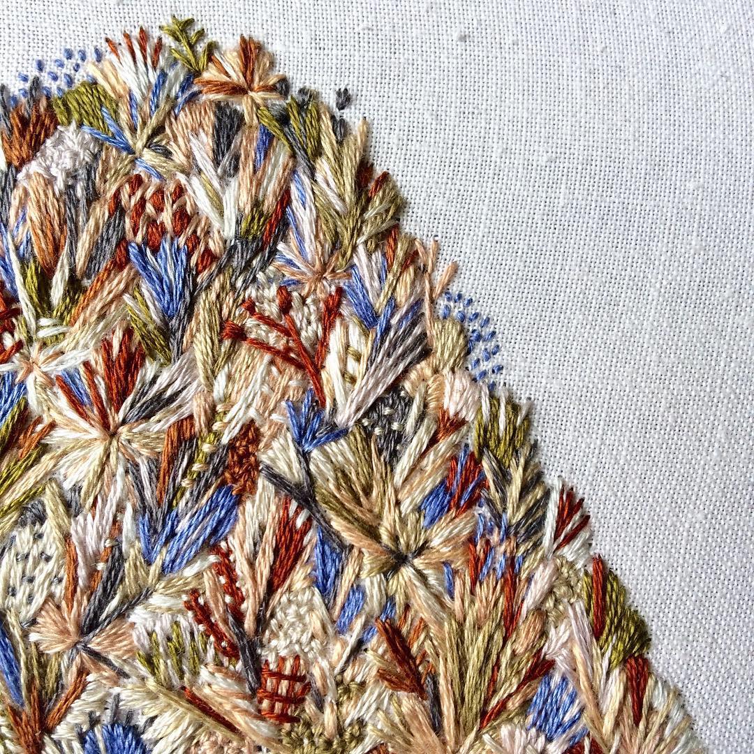 Floral embroideries by Slow Stitch Sophie