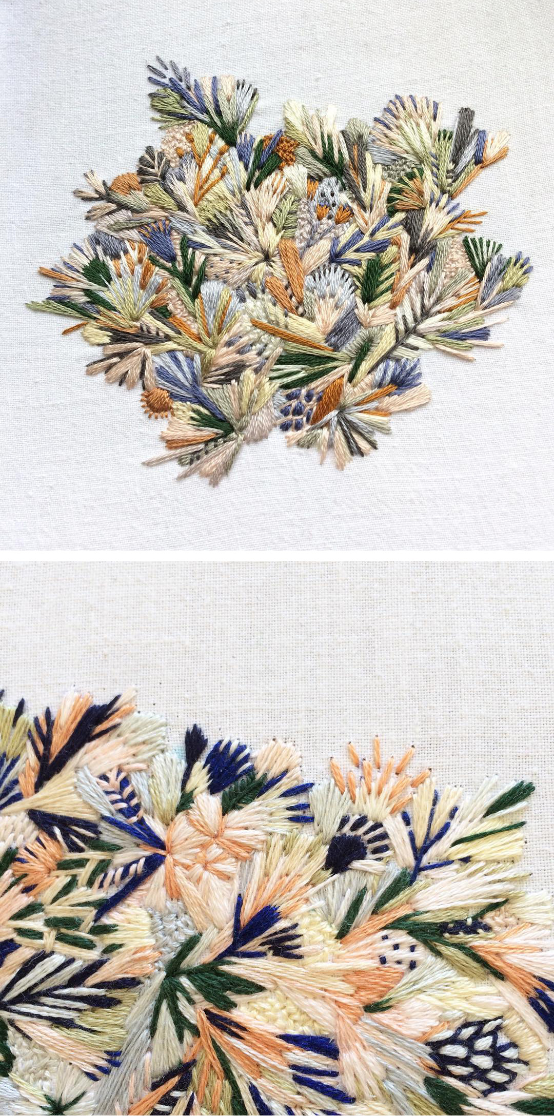 Floral embroidery by Slow Stitch Sophie