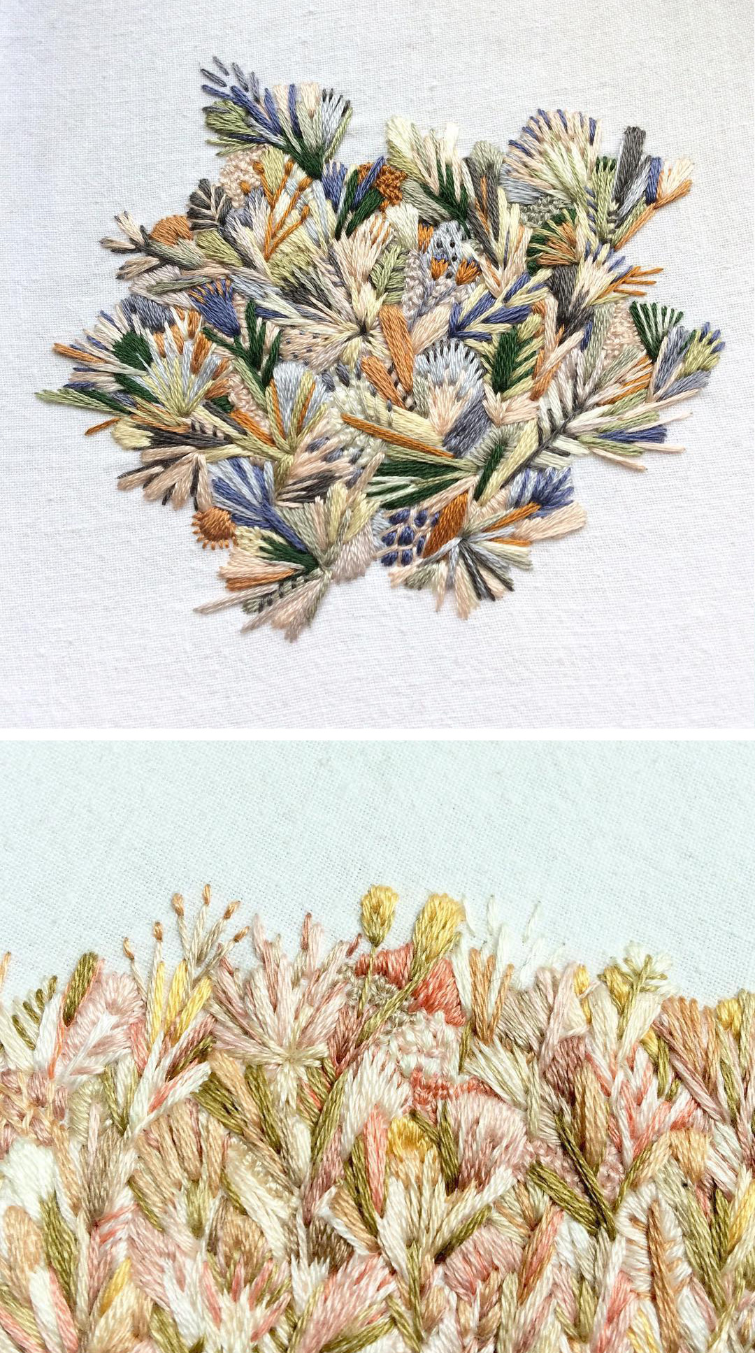 Floral embroidery by Slow Stitch Sophie