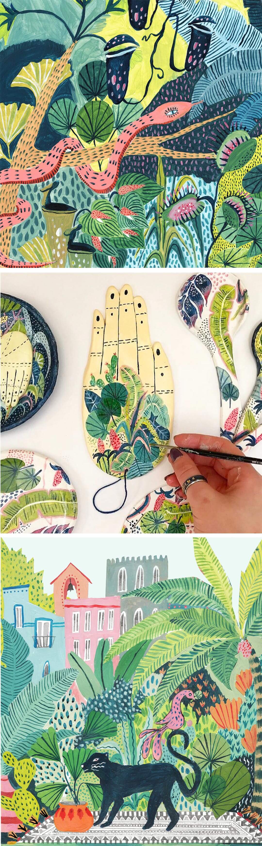 Jungle illustrations by Amber Davenport