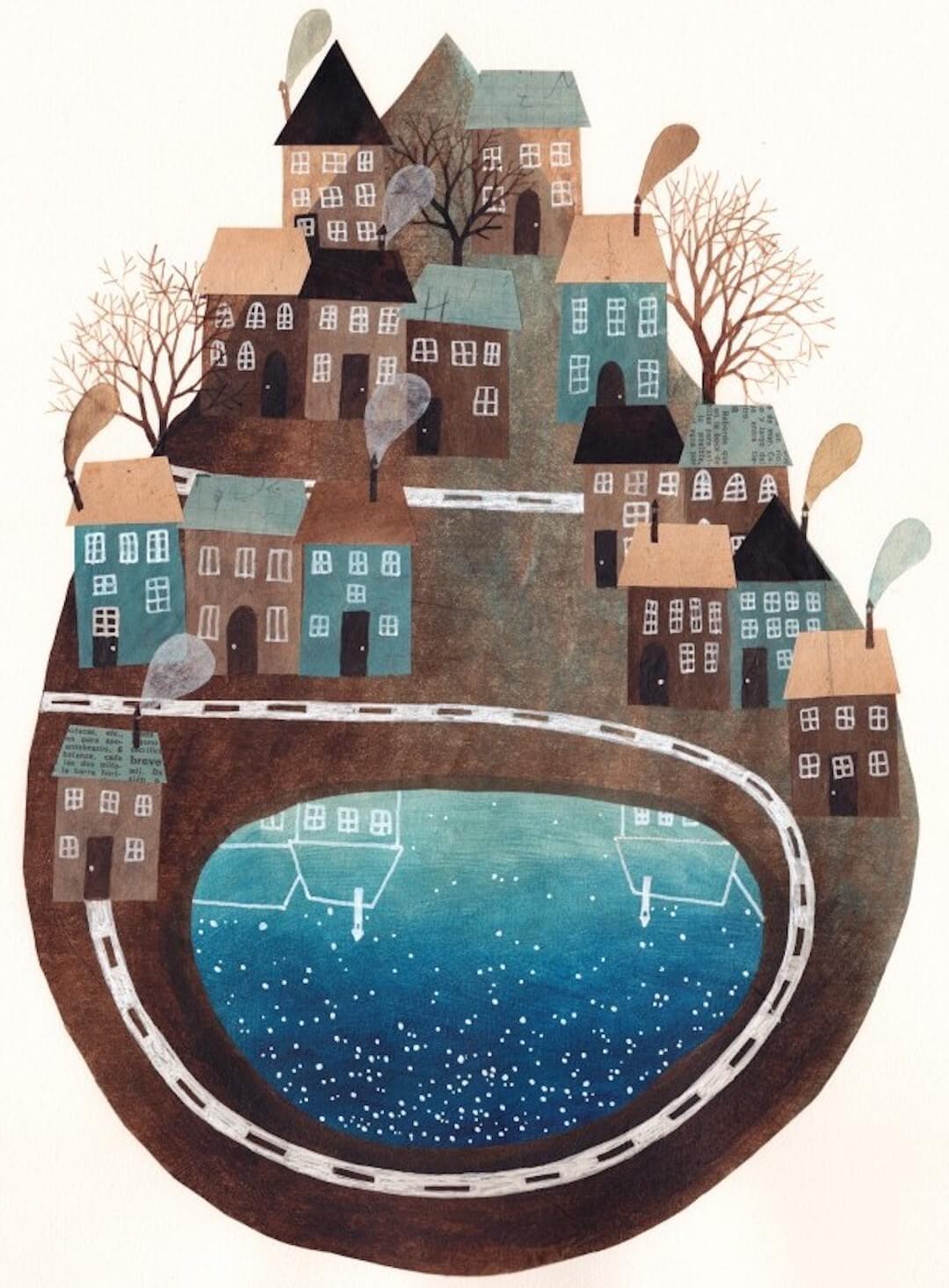 Brown Illustration by Gemma Capdevlila
