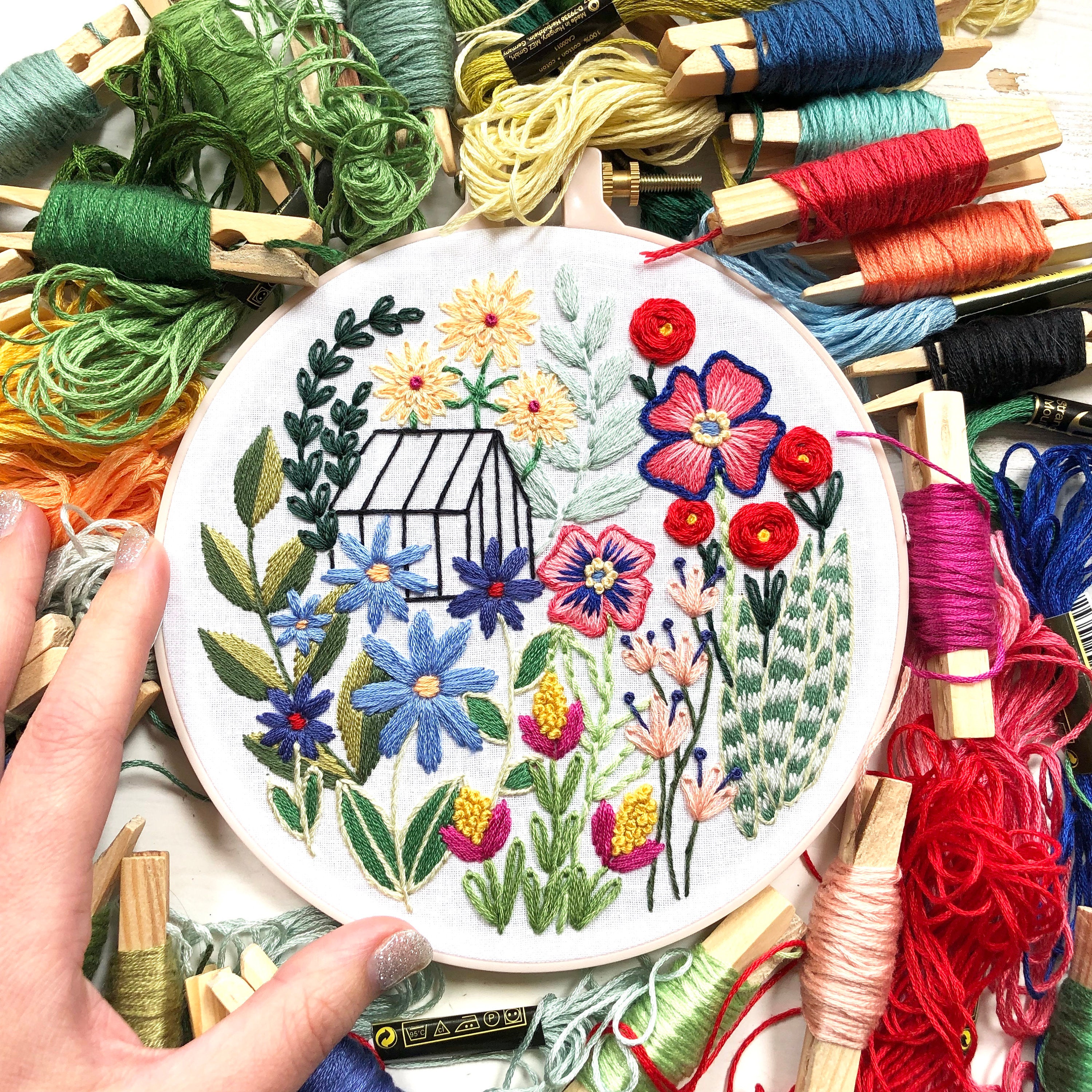 Modern hand embroidery patterns by Emilie Ferris