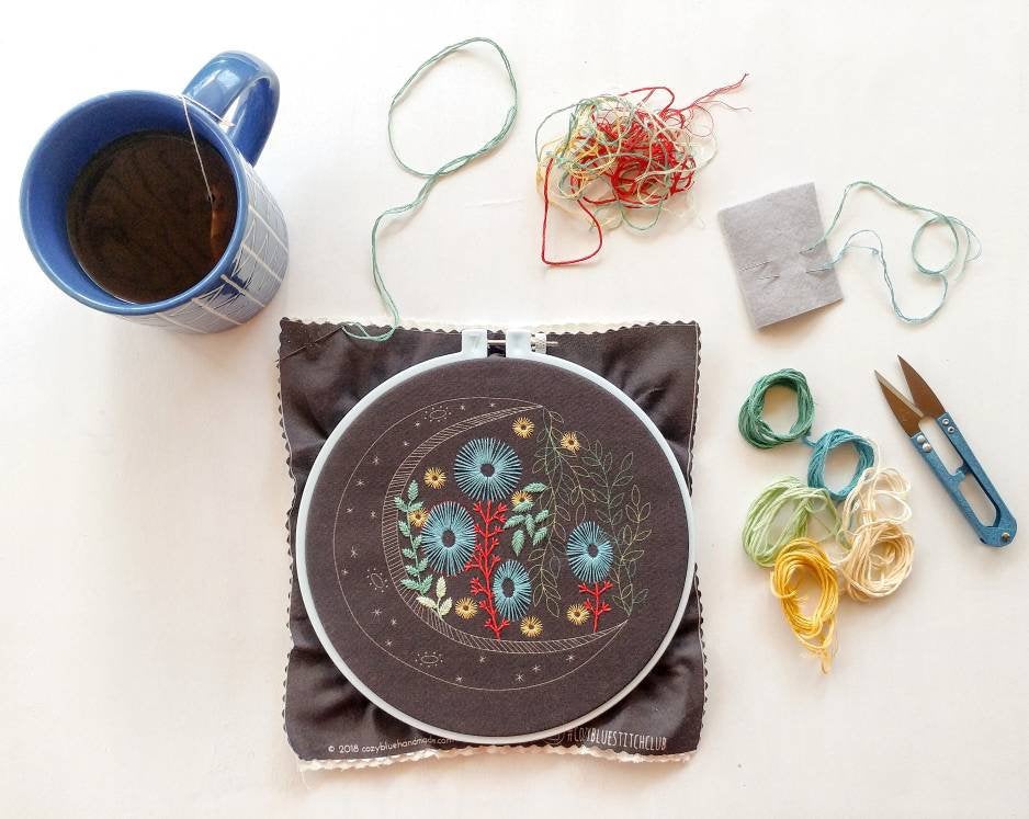 Modern hand embroidery patterns by Emilie Ferris