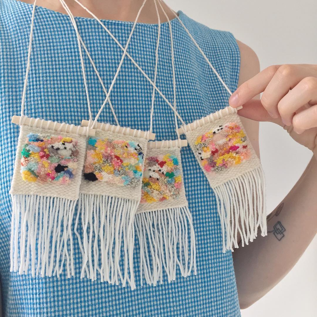 Miniature weaving by Allyson Rous