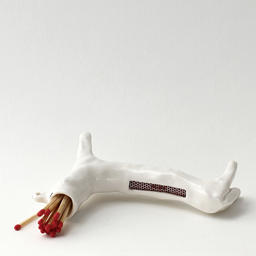 Eleonor Bostrom ceramic dog sculptures