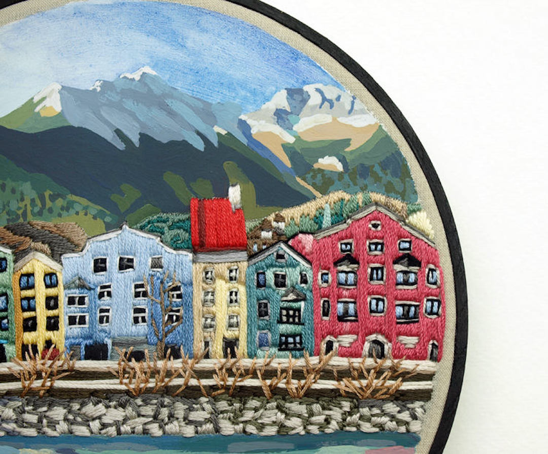 Mixed media embroidery by Libby Williams