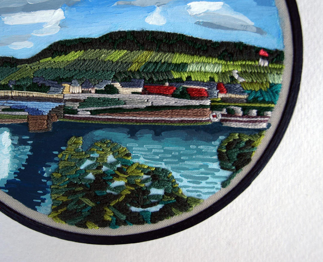 Mixed media embroidery by Libby Williams
