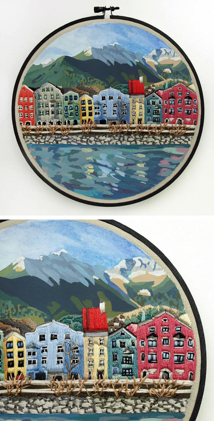 Mixed media embroidery by Libby Williams