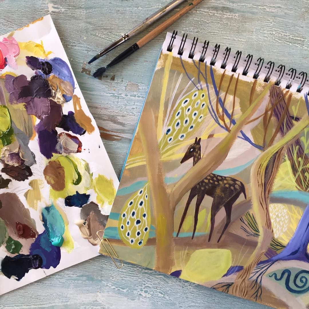 Nature illustrations by Sofia Moore