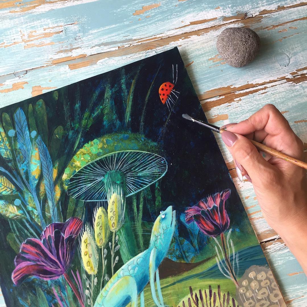 Nature illustrations by Sofia Moore