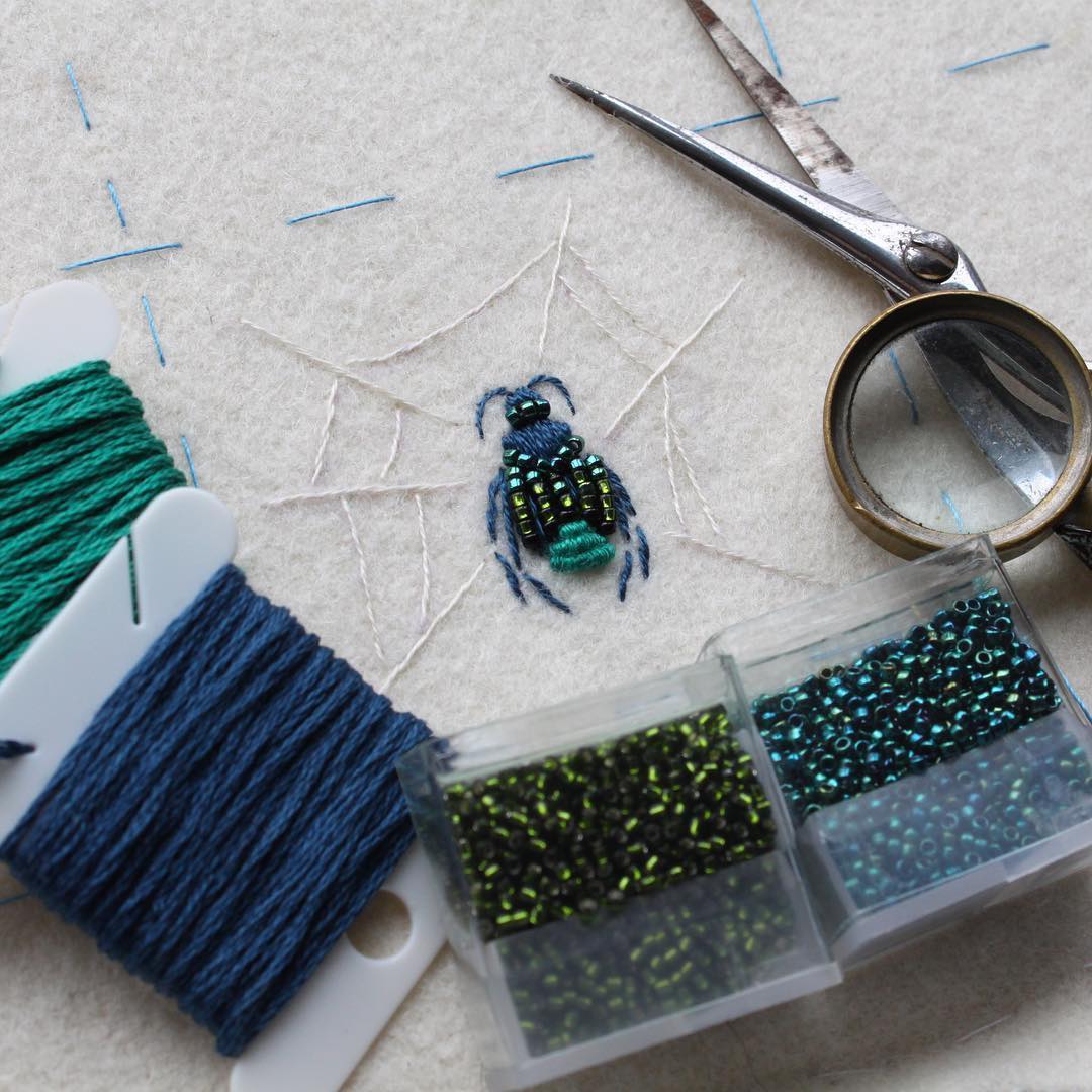 Insect Embroidery by Adam Pritchett