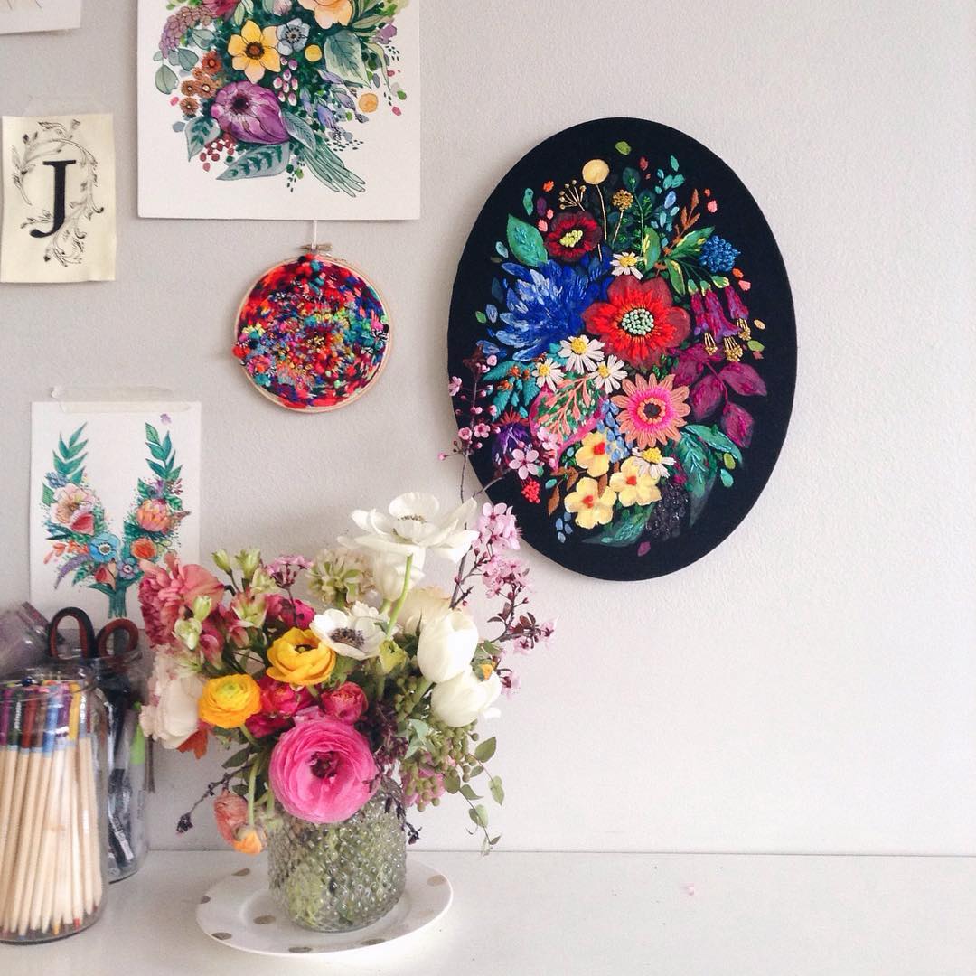 Embroidery by Jo Jiménez