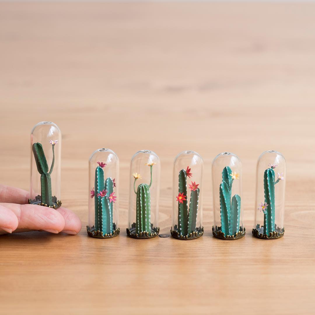 Miniature paper sculptures by Raya Sader Bujana