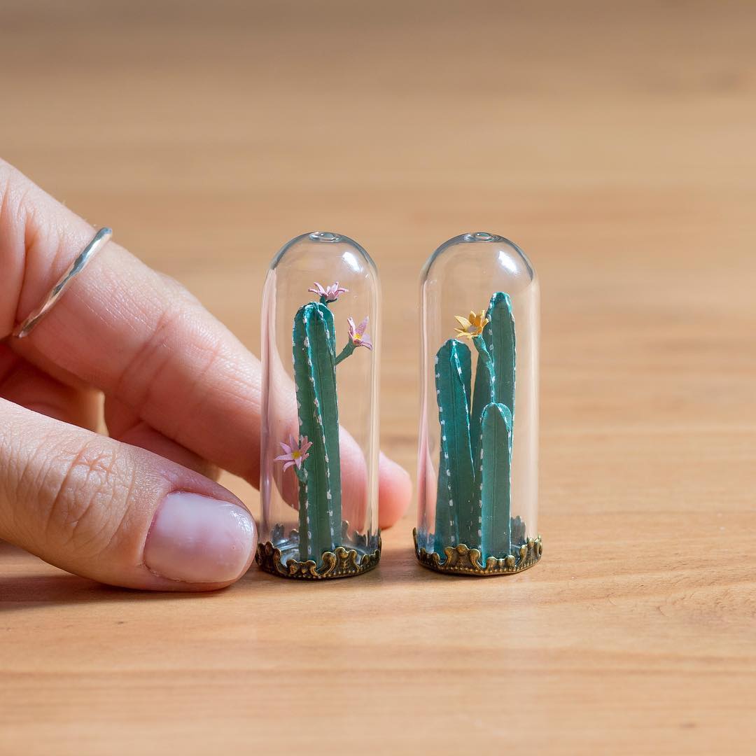 Miniature paper sculptures by Raya Sader Bujana