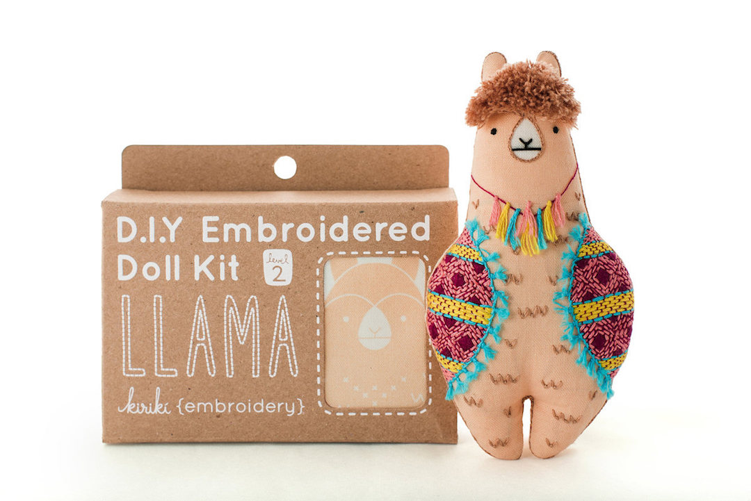 Hand embroidery kits by Kiriki Press