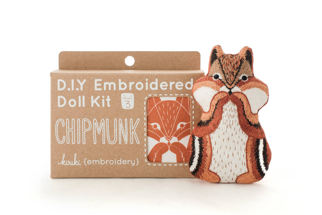 Hand embroidery kits by Kiriki Press