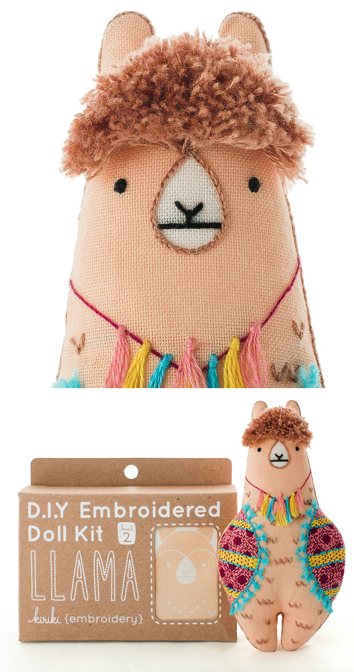 Hand embroidery kits by Kiriki Press