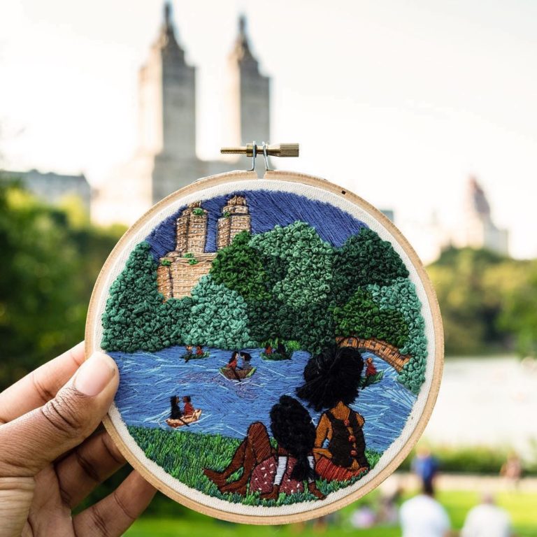 Art Imitates Life in Vesha Parker's Embroidery Hoops